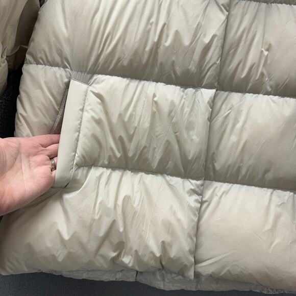 Uniqlo Puffer Jacket Womens Small Off White Full Zip Ultra Light Down - Picture 4 of 7